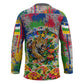 Central African Republic 1958 Hockey Jersey Leopard Colorful Paint Splatter Patriotic Flag