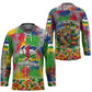 Central African Republic 1958 Hockey Jersey Leopard Colorful Paint Splatter Patriotic Flag