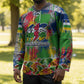 Central African Republic 1958 Hockey Jersey Leopard Colorful Paint Splatter Patriotic Flag