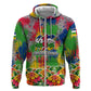 Central African Republic 1958 Hoodie Leopard Colorful Paint Splatter Patriotic Flag