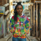Central African Republic 1958 Hoodie Leopard Colorful Paint Splatter Patriotic Flag