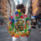 Central African Republic 1958 Hoodie Leopard Colorful Paint Splatter Patriotic Flag