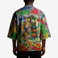 Central African Republic 1958 Kimono Leopard Colorful Paint Splatter Patriotic Flag