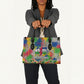 Central African Republic 1958 Leather Bag Leopard Colorful Paint Splatter Patriotic Flag