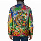 Central African Republic 1958 Padded Jacket Leopard Colorful Paint Splatter Patriotic Flag