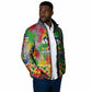Central African Republic 1958 Padded Jacket Leopard Colorful Paint Splatter Patriotic Flag