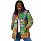Central African Republic 1958 Padded Jacket Leopard Colorful Paint Splatter Patriotic Flag