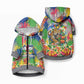 Central African Republic 1958 Pet Hoodie Leopard Colorful Paint Splatter Patriotic Flag