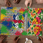 Central African Republic 1958 Puzzle Leopard Colorful Paint Splatter Patriotic Flag