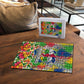 Central African Republic 1958 Puzzle Leopard Colorful Paint Splatter Patriotic Flag