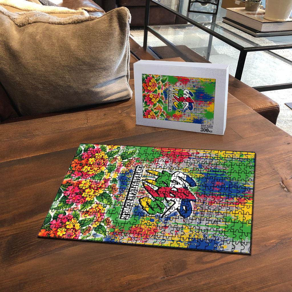 Central African Republic 1958 Puzzle Leopard Colorful Paint Splatter Patriotic Flag
