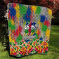 Central African Republic 1958 Quilt Leopard Colorful Paint Splatter Patriotic Flag