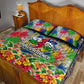 Central African Republic 1958 Quilt Bed Set Leopard Colorful Paint Splatter Patriotic Flag