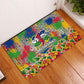 Central African Republic 1958 Rubber Doormat Leopard Colorful Paint Splatter Patriotic Flag
