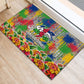 Central African Republic 1958 Rubber Doormat Leopard Colorful Paint Splatter Patriotic Flag