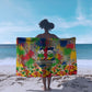 Central African Republic 1958 Sarong Leopard Colorful Paint Splatter Patriotic Flag