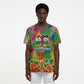 Central African Republic 1958 Scrub Top Leopard Colorful Paint Splatter Patriotic Flag