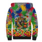 Central African Republic 1958 Sherpa Hoodie Leopard Colorful Paint Splatter Patriotic Flag