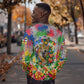 Central African Republic 1958 Sweatshirt Leopard Colorful Paint Splatter Patriotic Flag