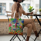 Central African Republic 1958 Tote Bag Leopard Colorful Paint Splatter Patriotic Flag
