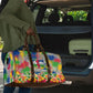 Central African Republic 1958 Travel Bag Leopard Colorful Paint Splatter Patriotic Flag