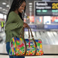 Central African Republic 1958 Travel Bag Leopard Colorful Paint Splatter Patriotic Flag