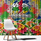 Central African Republic 1958 Window Curtain Leopard Colorful Paint Splatter Patriotic Flag