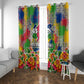 Central African Republic 1958 Window Curtain Leopard Colorful Paint Splatter Patriotic Flag