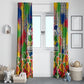 Central African Republic 1958 Window Curtain Leopard Colorful Paint Splatter Patriotic Flag