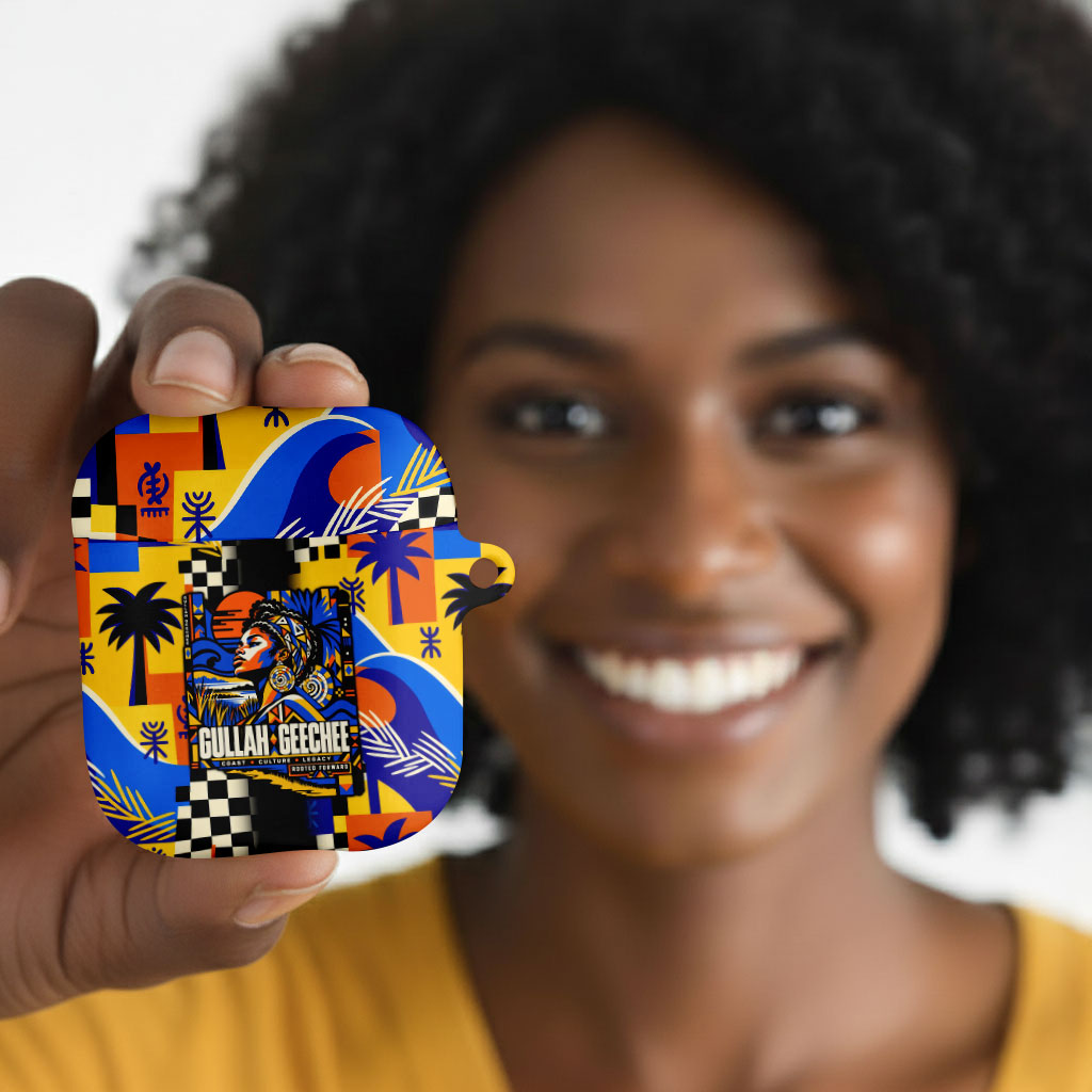 Gullah Geechee African American AirPods Case Black History Vibrant Abstract Coastal