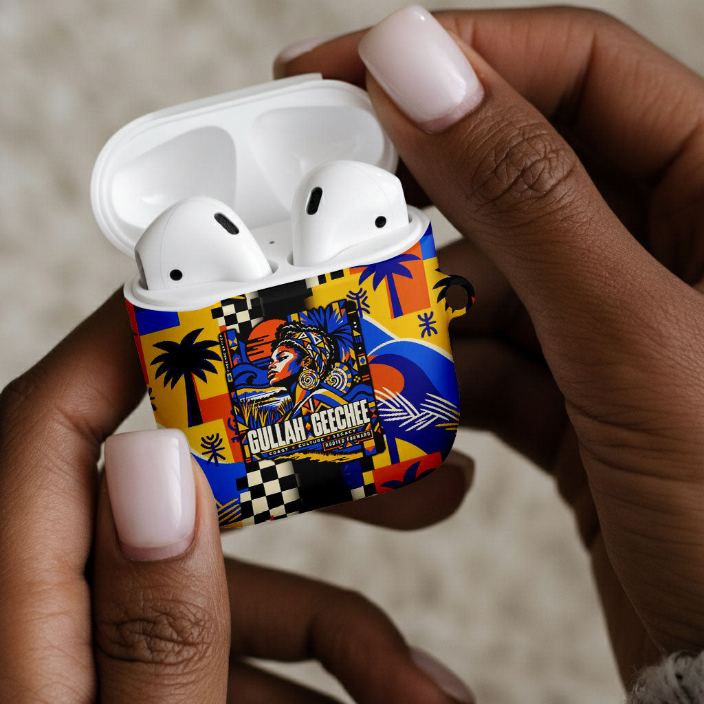 Gullah Geechee African American AirPods Case Black History Vibrant Abstract Coastal