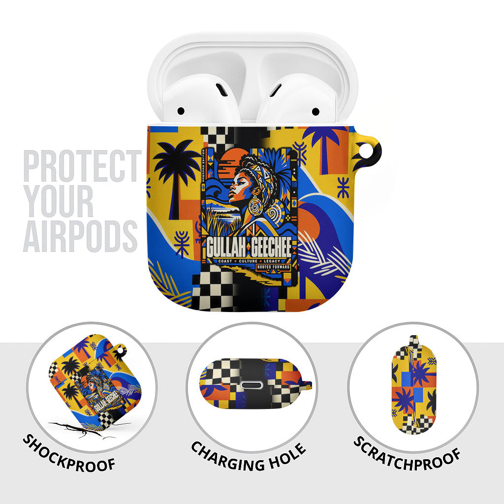 Gullah Geechee African American AirPods Case Black History Vibrant Abstract Coastal