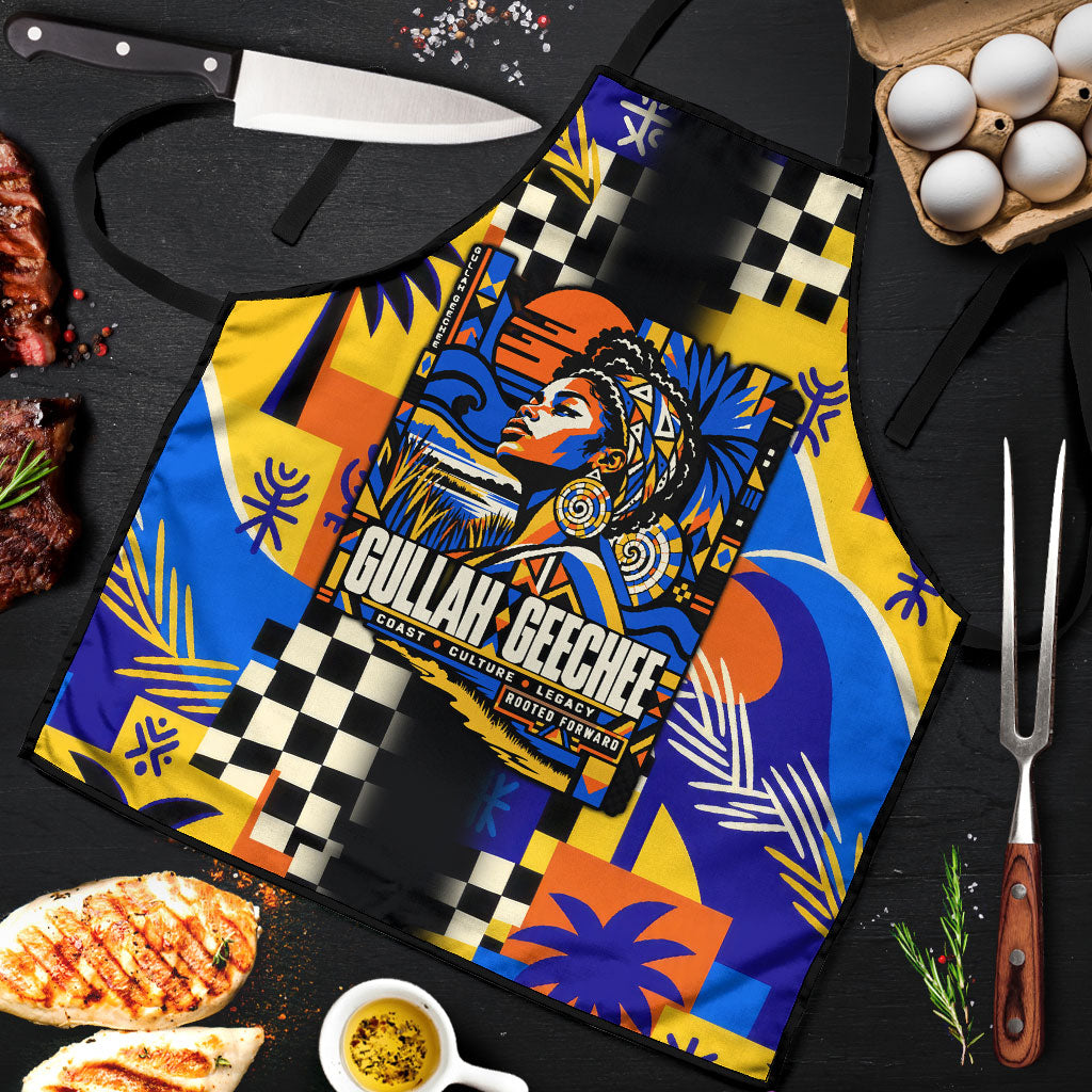 Gullah Geechee African American Apron Black History Vibrant Abstract Coastal