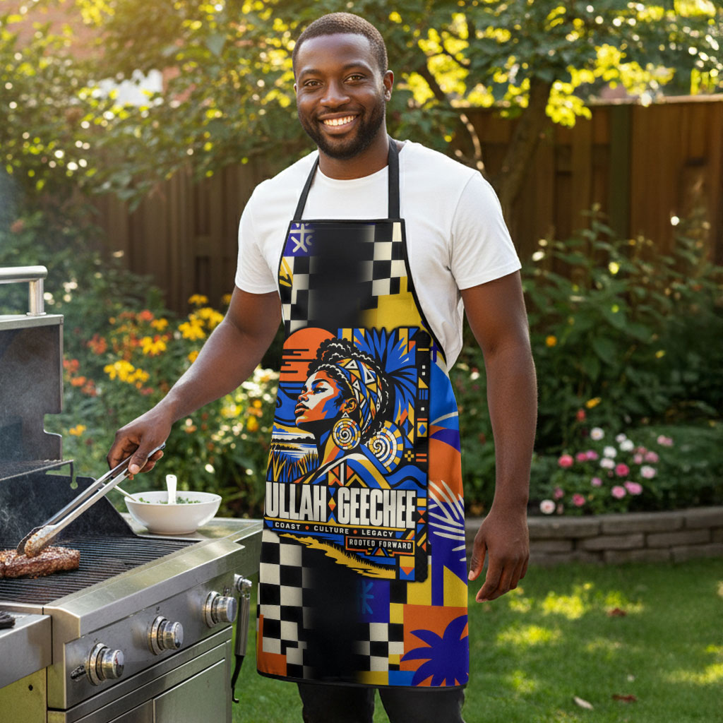 Gullah Geechee African American Apron Black History Vibrant Abstract Coastal