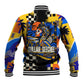 Gullah Geechee African American Baseball Jacket Black History Vibrant Abstract Coastal