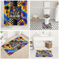 Gullah Geechee African American Bathroom Set Black History Vibrant Abstract Coastal