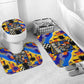 Gullah Geechee African American Bathroom Set Black History Vibrant Abstract Coastal