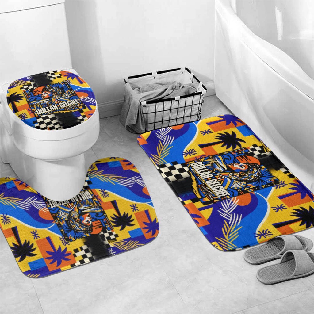 Gullah Geechee African American Bathroom Set Black History Vibrant Abstract Coastal