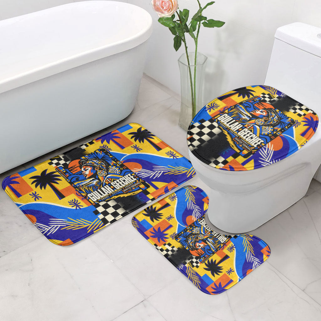 Gullah Geechee African American Bathroom Set Black History Vibrant Abstract Coastal