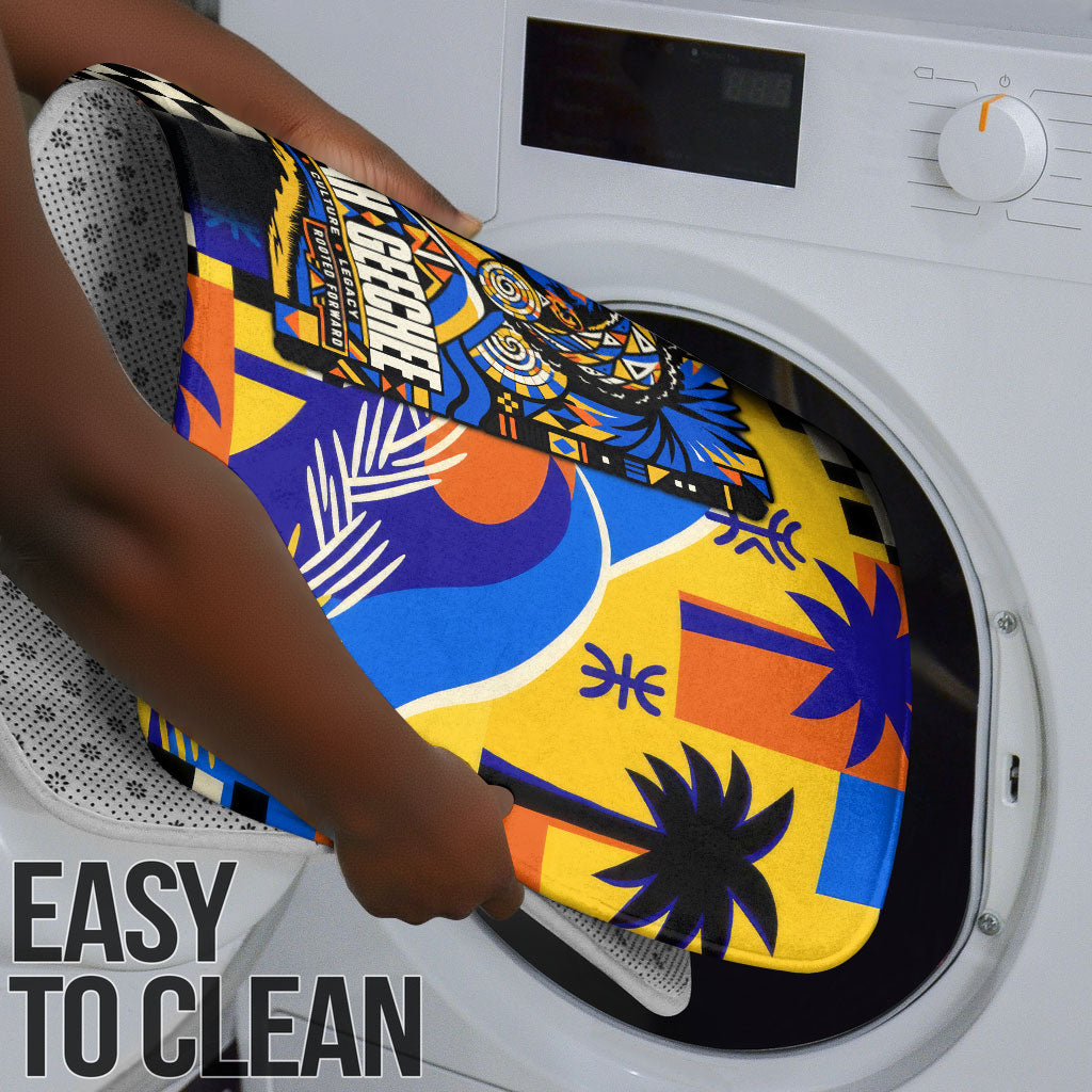 Gullah Geechee African American Bathroom Set Black History Vibrant Abstract Coastal