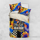 Gullah Geechee African American Bedding Set Black History Vibrant Abstract Coastal
