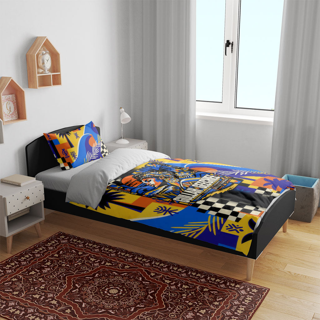 Gullah Geechee African American Bedding Set Black History Vibrant Abstract Coastal
