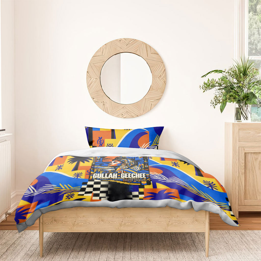 Gullah Geechee African American Bedding Set Black History Vibrant Abstract Coastal