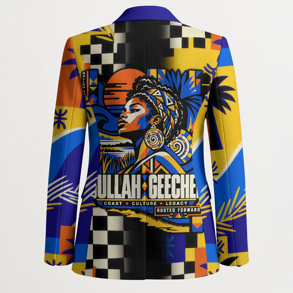 Gullah Geechee African American Blazer Black History Vibrant Abstract Coastal