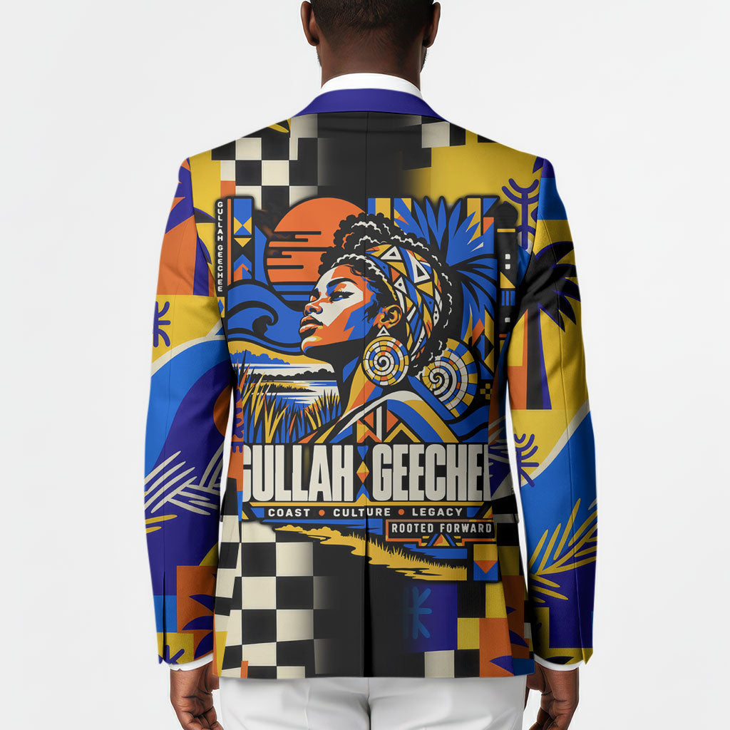 Gullah Geechee African American Blazer Black History Vibrant Abstract Coastal