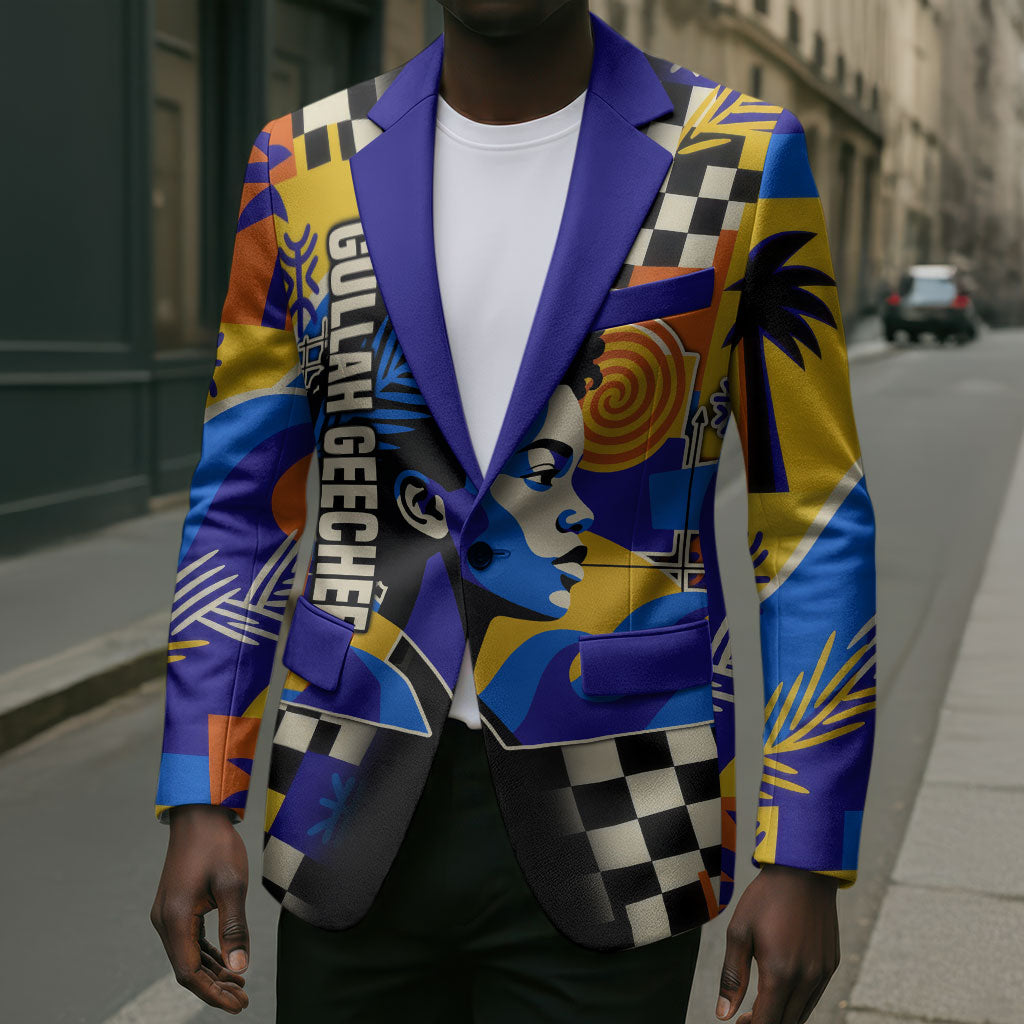 Gullah Geechee African American Blazer Black History Vibrant Abstract Coastal