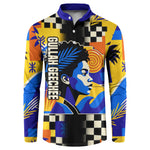 Gullah Geechee African American Button Sweatshirt Black History Vibrant Abstract Coastal
