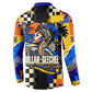 Gullah Geechee African American Button Sweatshirt Black History Vibrant Abstract Coastal