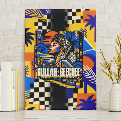 Gullah Geechee African American Canvas Wall Art Black History Vibrant Abstract Coastal