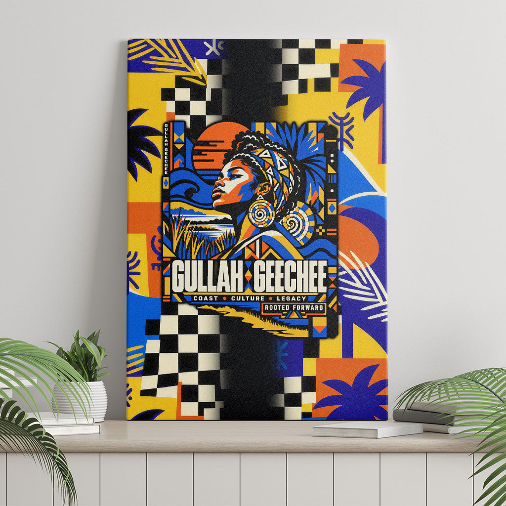 Gullah Geechee African American Canvas Wall Art Black History Vibrant Abstract Coastal